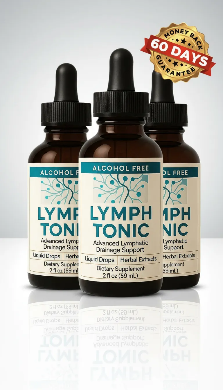Lymph Tonic supplement for lymphatic drainage support, natural detox, circulation, and fluid balance – alcohol-free liquid drops